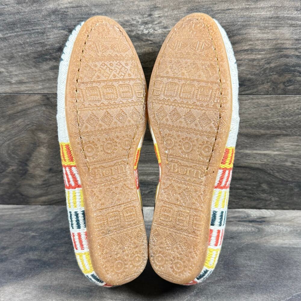 NIB Born 7.5M Giselle Woven Slipper Flats Loafers Southwestern White Multicolor - Picture 10 of 12
